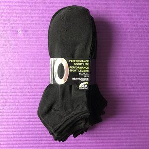 10 Pairs Men's Low Cut Black Socks Active Sport